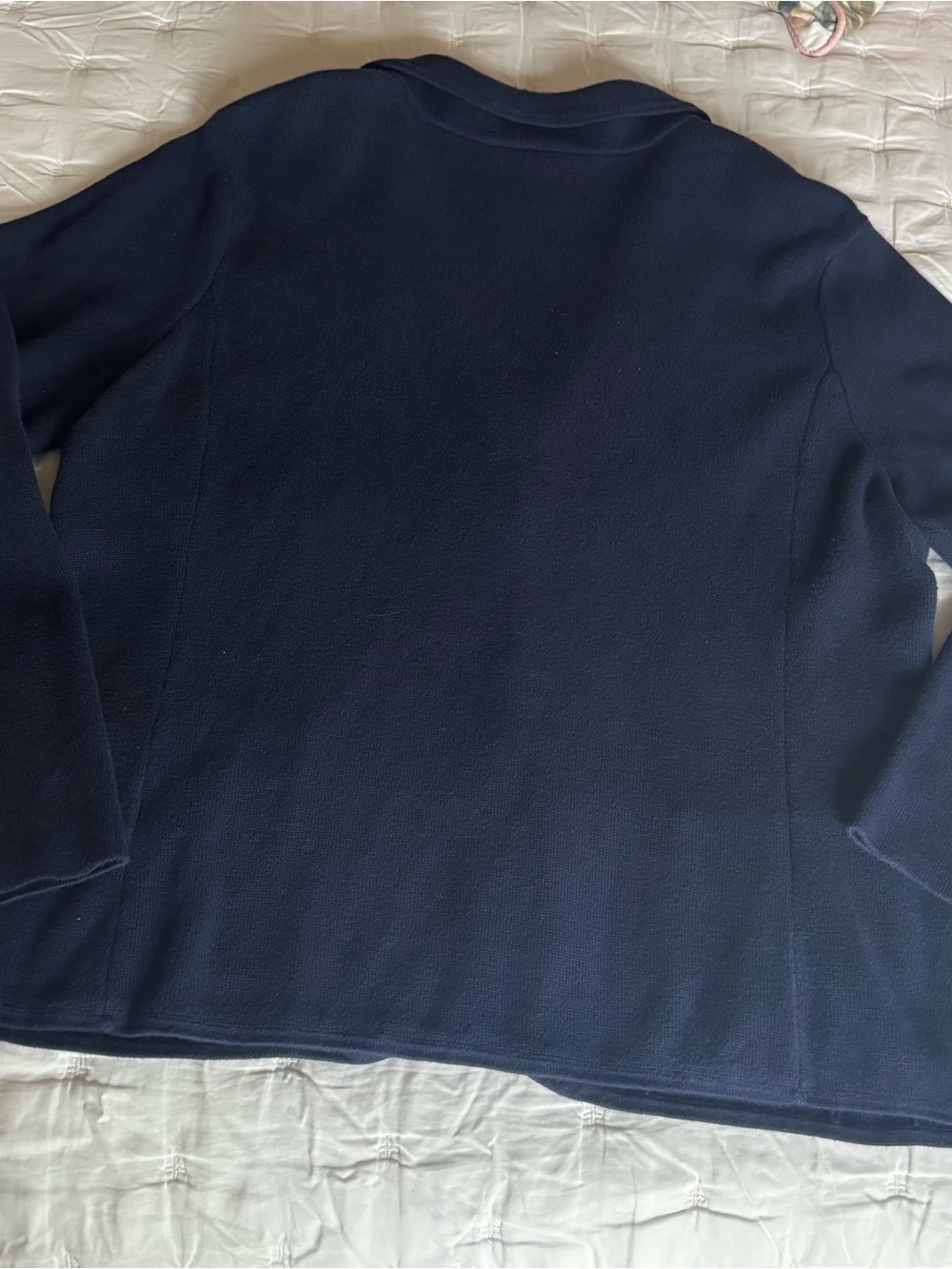 Ralph Lauren Navy Knit Blazer with Gold Crest Patch - Picture 3 of 5